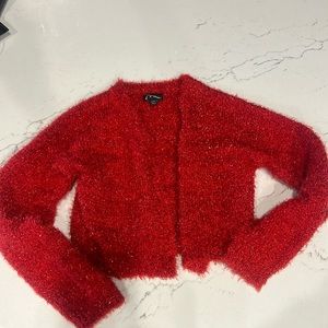 Girls Sparkly Christmas/Valentine’s Cardigan Sweater